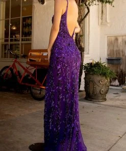 Primavera Couture - 3749 Sequin V-Neck Open Back Gown 31 Primavera Couture - 3749 Sequin V-Neck Open Back Gown