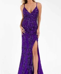Primavera Couture - 3749 Sequin V-Neck Open Back Gown 27 Primavera Couture - 3749 Sequin V-Neck Open Back Gown