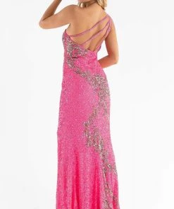 Primavera Couture - 3763 Asymmetrical Strappy Back Gown