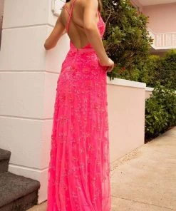 Primavera Couture - 3772 Floral Beaded Spaghetti Strap Long Dress 23 Primavera Couture - 3772 Floral Beaded Spaghetti Strap Long Dress