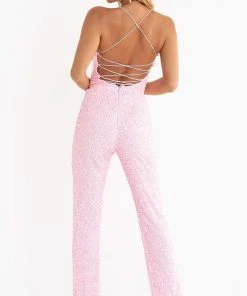 Primavera Couture - 3774 Sequin Scoop Neckline Jumpsuit