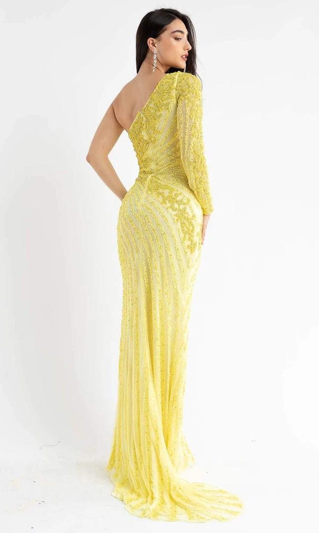 Primavera Couture - 3785 Asymmetrical One Shoulder Gown 35 Primavera Couture - 3785 Asymmetrical One Shoulder Gown