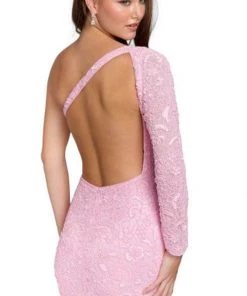 Primavera Couture 3865 - One Long Sleeve Cocktail Dress