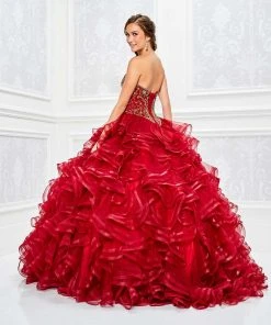 Princesa By Ariana Vara - PR11809 Beaded Bodice Ruffles Tulle Ballgown