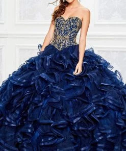 Princesa By Ariana Vara - PR11809 Beaded Bodice Ruffles Tulle Ballgown