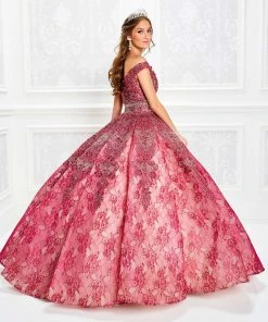 Princesa By Ariana Vara - PR11921 Off Shoulder Beaded Lace Ballgown