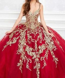 Princesa By Ariana Vara - PR11924 Appliqued Sweetheart Ballgown