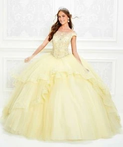 Princesa By Ariana Vara - PR11926 Off Shoulder Layered Ballgown