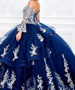 Princesa By Ariana Vara - PR11927 Beaded Appliqued High Halter Gown