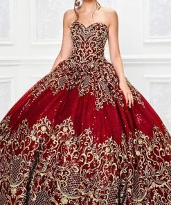 Princesa By Ariana Vara - PR11945 Lace Appliqued Sweetheart Ballgown