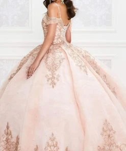 Princesa By Ariana Vara - PR12008 Beaded V-Neck Ball Gown