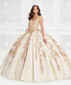 Princesa By Ariana Vara - PR12013 Plunging V-Neck Ball Gown