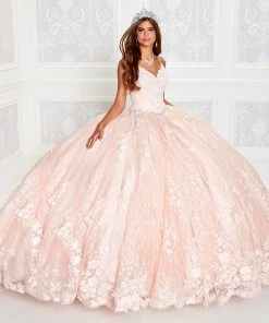 Princesa By Ariana Vara PR12268 - Applique Ornate Ballgown