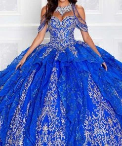 Princesa By Ariana Vara PR12274 - Embellished Ball Gown With Necklace