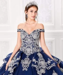 Princesa By Ariana Vara - PR21962 Lace Appliqued Off-Shoulder Dress 19 Princesa By Ariana Vara - PR21962 Lace Appliqued Off-Shoulder Dress