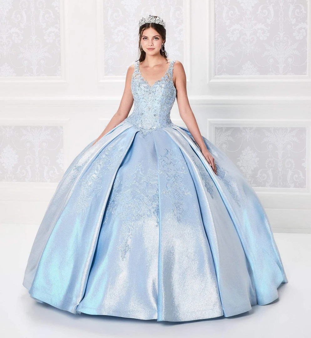 Princesa By Ariana Vara - PR21968 Beaded V-Neck Ball Gown 8 Princesa By Ariana Vara - PR21968 Beaded V-Neck Ball Gown