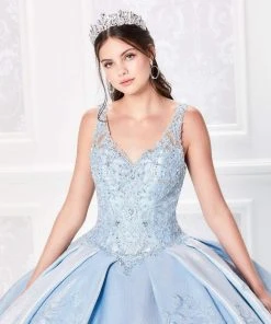 Princesa By Ariana Vara - PR21968 Beaded V-Neck Ball Gown 18 Princesa By Ariana Vara - PR21968 Beaded V-Neck Ball Gown