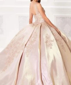Princesa By Ariana Vara - PR21968 Beaded V-Neck Ball Gown