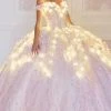 Princesa By Ariana Vara - PR22036 Floral Ball Gown With Lights