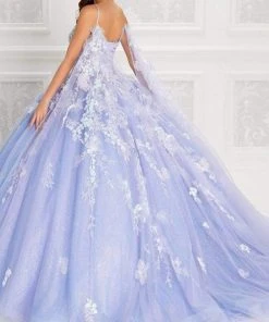 Princesa By Ariana Vara - PR22143 V Neck Basque Ball Gown