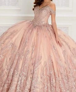 Princesa By Ariana Vara - PR22147 Cold Shoulder Beaded Floral Gown