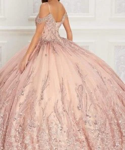 Princesa By Ariana Vara - PR22147 Cold Shoulder Beaded Floral Gown