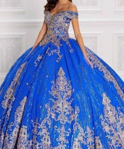 Princesa By Ariana Vara - PR22148 Off Shoulder Embroidered Ballgown