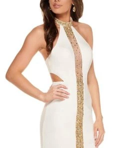 Rachel Allan - 30000 Strappy High Halter Cocktail Dress