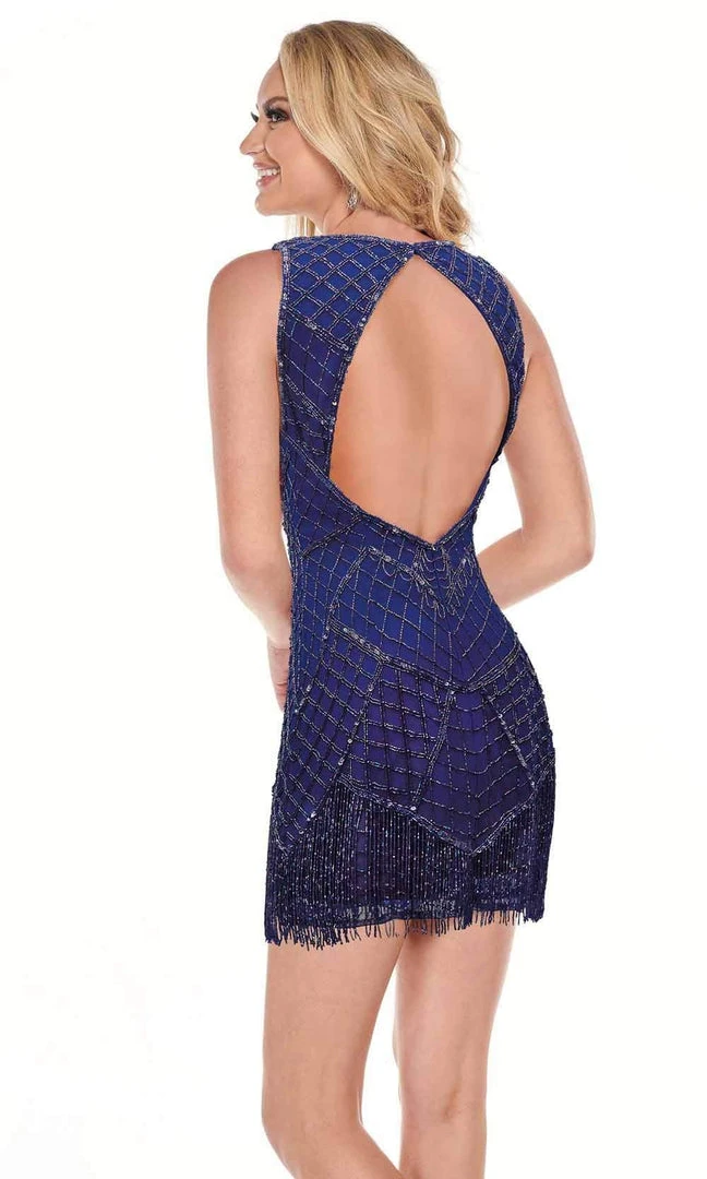 Rachel Allan - 30016 Beaded Scoop Cocktail Dress 6 Rachel Allan - 30016 Beaded Scoop Cocktail Dress