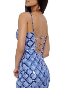 Rachel Allan - 40153 Sequin Lattice Sheath Dress 7 Rachel Allan - 40153 Sequin Lattice Sheath Dress