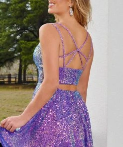 Rachel Allan 40206 - Strappy Back Sequin Homecoming Dress 21 Rachel Allan 40206 - Strappy Back Sequin Homecoming Dress