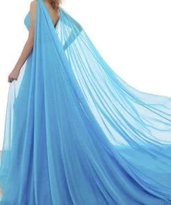 Rachel Allan - 50043 Grecian Chiffon Flowy Dress