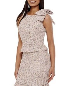 Rachel Allan - 50057 Peplum Sheath Short Dress