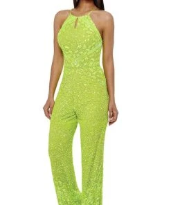 Rachel Allan - 50063 Crisscross Embellished Jumpsuit