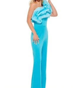 Rachel Allan - 50069 Oversized Ruffle Jumpsuit