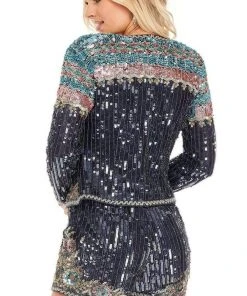 Rachel Allan - 70023 Allover Sequined Romper With Jacket 16 Rachel Allan - 70023 Allover Sequined Romper With Jacket