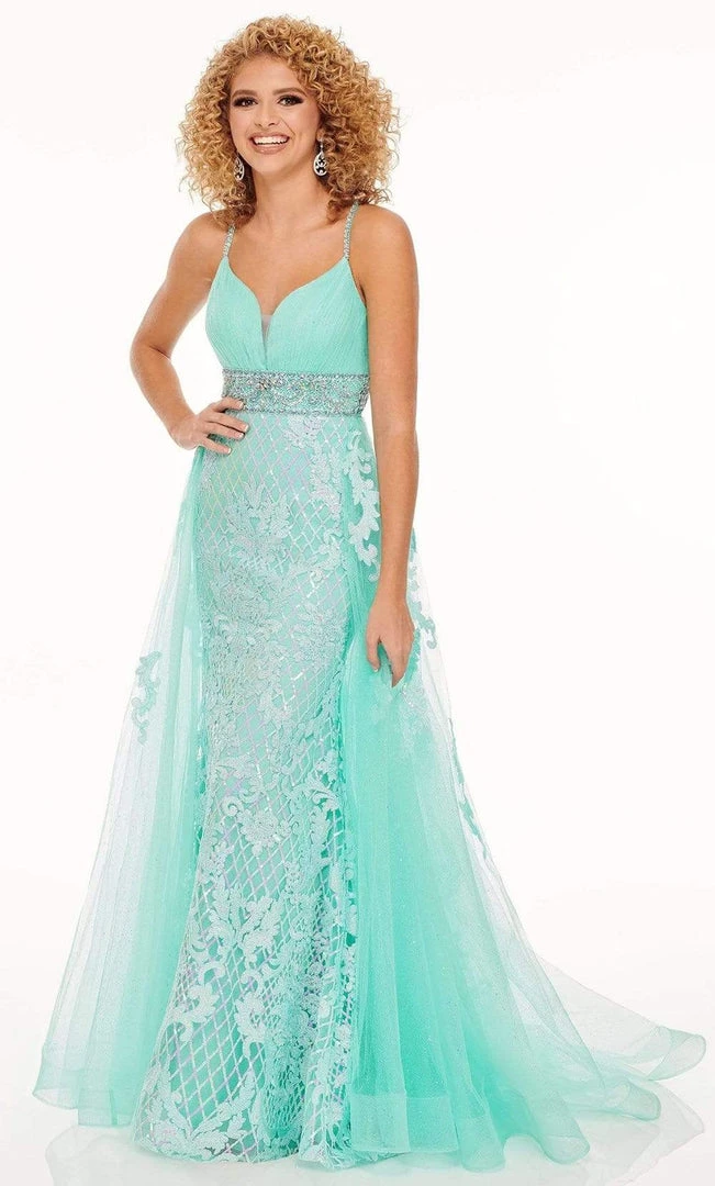 Rachel Allan - 70026 Sequined Mermaid Overskirt Gown 3 Rachel Allan - 70026 Sequined Mermaid Overskirt Gown