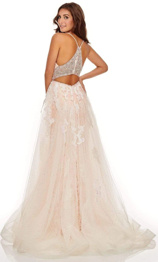 Rachel Allan - 70026 Sequined Mermaid Overskirt Gown 6 Rachel Allan - 70026 Sequined Mermaid Overskirt Gown