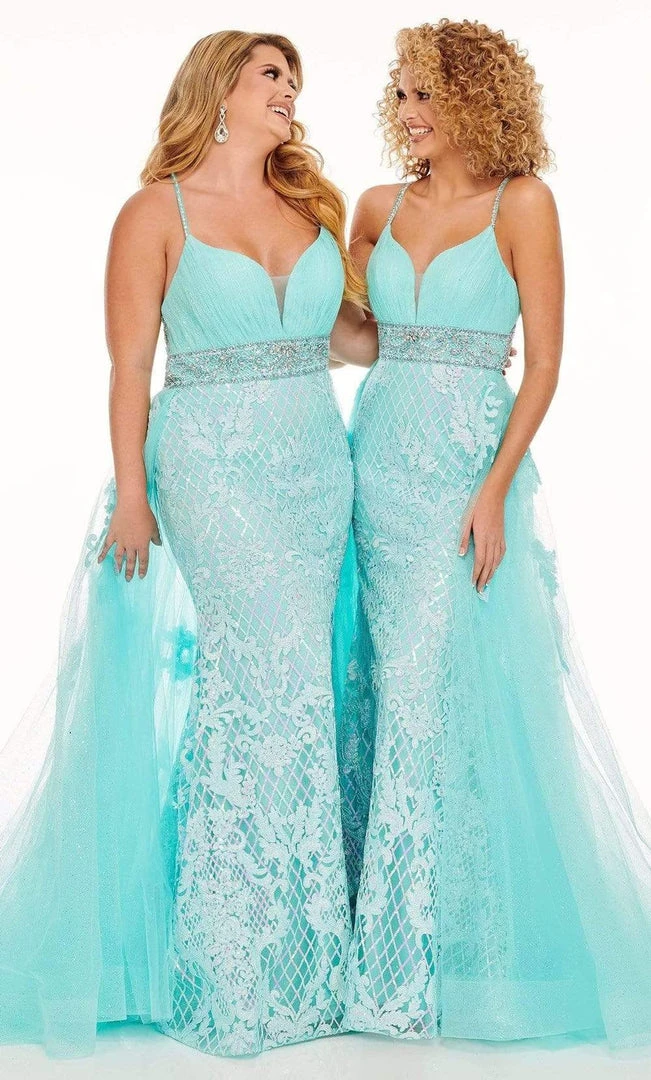 Rachel Allan - 70026 Sequined Mermaid Overskirt Gown 7 Rachel Allan - 70026 Sequined Mermaid Overskirt Gown