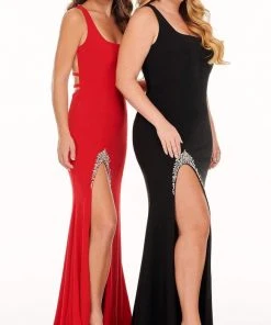Rachel Allan - 70042 Jeweled High Slit Mermaid Gown 11 Rachel Allan - 70042 Jeweled High Slit Mermaid Gown
