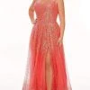 Rachel Allan - 70047W Scoop A-Line Evening Gown