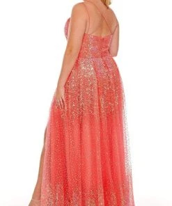 Rachel Allan - 70047W Scoop A-Line Evening Gown