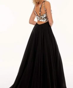 Rachel Allan - 70060 Sweetheart Cut Glass Bodice A-Line Gown