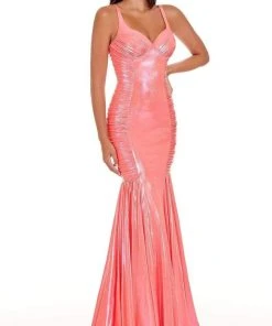 Rachel Allan - 70061 Sleeveless Ruche-Ornate Mermaid Gown 8 Rachel Allan - 70061 Sleeveless Ruche-Ornate Mermaid Gown