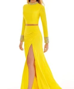 Rachel Allan - 70138 High Neck Trumpet Evening Dress