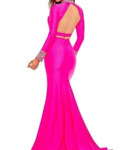 Rachel Allan - 70138 High Neck Trumpet Evening Dress