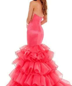Rachel Allan - 70142 Strapless Sweetheart Tiered Gown