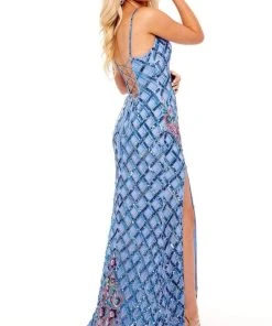 Rachel Allan - 70156 Fitted V-Neck Evening Dress