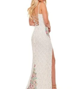 Rachel Allan - 70156 Fitted V-Neck Evening Dress