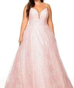 Rachel Allan - 70172W Plunging Sweetheart A-Line Evening Gown